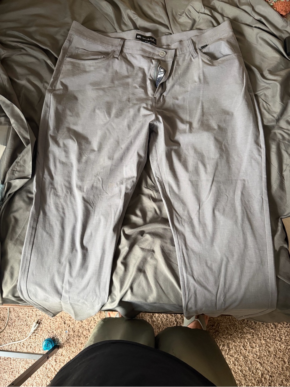 Travis Mathew Men's Light Gray Chinos
